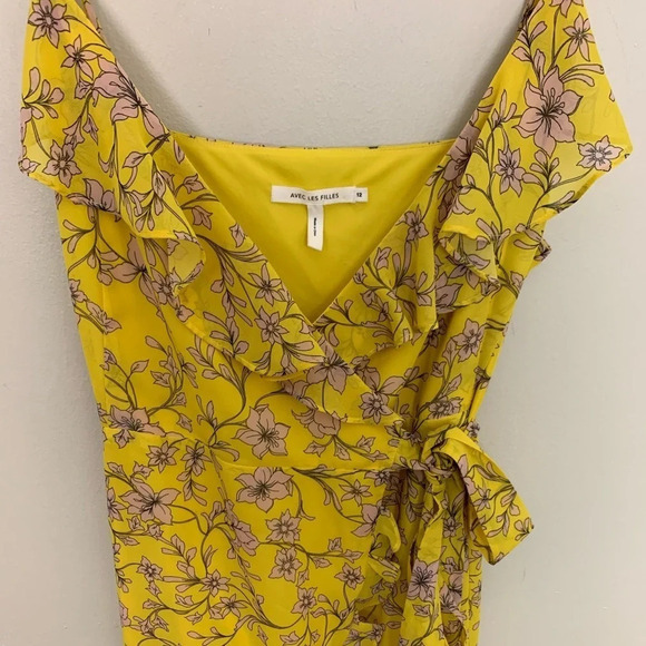 Avec Les Filles • Floral High/Low Wrap Midi Dress - Picture 4 of 6